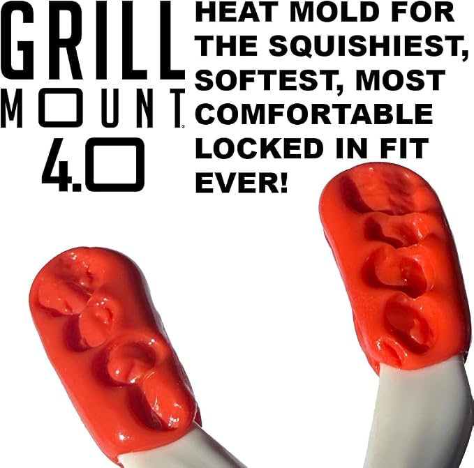 Pro Standard Grill Mount 4.0 - Heat Moldable Bite Mount - Compatible with Insta360, GoPro, DJI, Garmin and All Action Cameras (White/Red) - Image 6