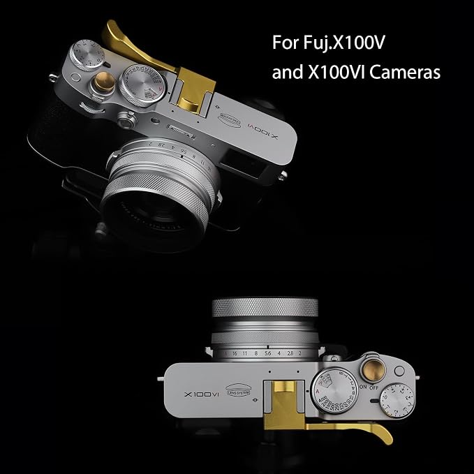 Haoge THB-XVG Metal Thumb Up Rest Hand Grip for Fujifilm X100VI Fujinon X100V Camera Accessories Gold Hot Shoe Thumb Up - Image 7