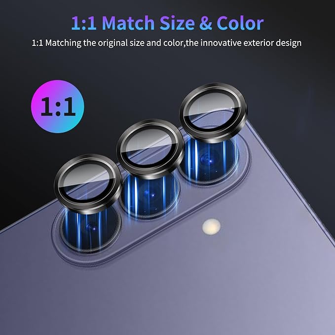 Camera Lens Protector for Samsung Galaxy S26,1 Pack | Tempered Metal Glass Camera Cover Film,HD Clear,Anti-Scratch Lens Screen Protector Film,Case Friendly,Black Titanium - Image 5