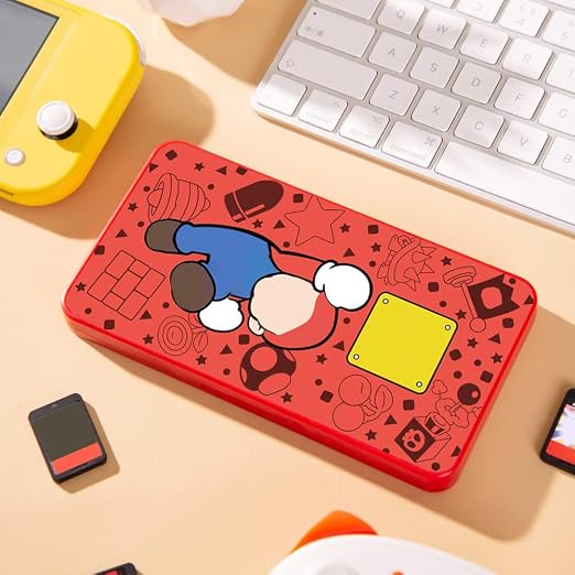 PERFECTSIGHT Switch Game Card Case for Nintendo Switch 2/ Lite / OLED, Game Holder Cartridge Case for Game Cards and 48 SD Cards, Kawaii Portable Compact Storage Box (Red M, 24 Slots) - Image 7