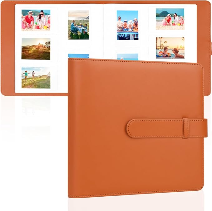 Veicevol 360-Pocket Album for Instax Mini & Polaroid 2x3 inch Photos, Black | Designed for Instax Mini and Polaroid 2x3 Photos, PU Leather Cover, Horizontal & Vertical Pockets, Wedding Birthday Travel by VEICEVOL