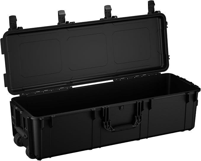 Condition 1 45" Empty Waterproof Hard Case with Wheels, Black | Lockable TSA Approved Storage Trunk for Gear, Camera, Equipment, IP67 Waterproof Rated, Made in USA, 44.52"x16.30"x12.90" by Condition1