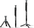 SIRUI SVM-145 Carbon Fiber Rapid Monopod, One-Step Height Adjust, 57" | 22LB Load, Monopod with Feet, Modular 3-in-1, Lightweight, DSLR, Mirrorless Camera, Travel, Outdoor by SIRUI