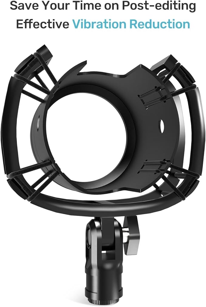 Custom Built for Blue Yeti Shock Mount with Pop Filter, 2026, Suspension | Anti-Vibration Elastic Suspension, Holder Clip & Screw Adapter, 2026 Upgrade, Compatible with Blue Yeti Mic, Podcast&Studio - Image 3