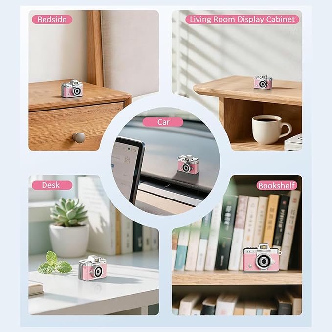 Mini Keychain Digital Camera Retro Mini Digital Video Camera Small bodycam 1080P FHD Recording with 0.96" IPS Screen with 6 Retro Filters AVI Format-Ideal for Phone Transfer (Green, 64G) - Image 5