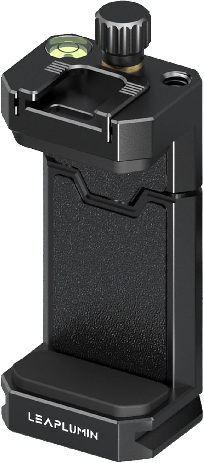 Tripod Phone Mount Holder with Sliding Cold Shoe,Universal Smartphone Mount Adapter with 1/4" Standard Screw&& Arca Swiss Quick Release Plate,Phone Tripod Mount Support Vertical/Horizontal by Leaplumin