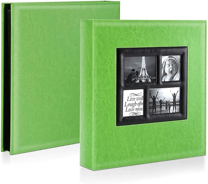 Ywlake Photo Album 4x6 500 Pockets Photos, Extra Large Capacity Family Wedding Picture Albums Holds 500 Horizontal and Vertical Photos Green - Image 2