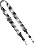 FIEIL Nylon iPad Strap, Adjustable Camera Neck Strap, Comfortable Shoulder Strap for iPad, Cellphone Tablet, Camera, Laptop, Binocular, Luggage Bag (Black and White Checkered Universal Neck Lanyard) by FIEIL
