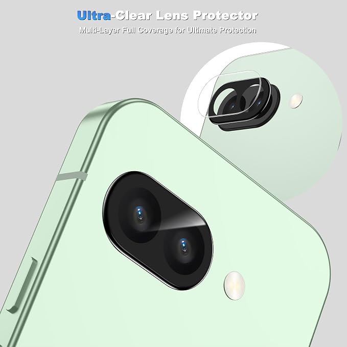 WHPXJY 2026 New Upgrade for 3 Pack Google Pixel 10A Camera Lens Protector-Tempered Glass Cover, 9H+ Shatterproof/Anti-Scratch/Maintains Original Clarity/Easy to Install - Image 5