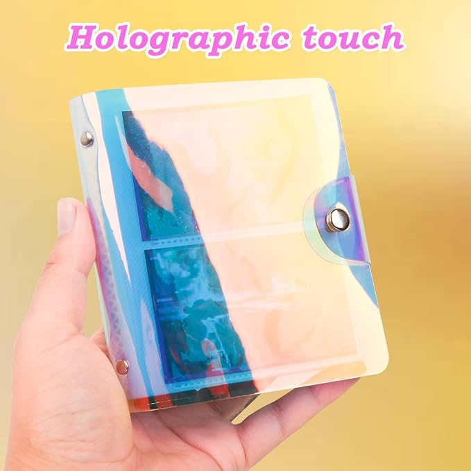 Ruibytree 2 Pack Holographic Small Photo Album 2x3 for Fujifilm Instax Mini | 128 Instant Photo Capacity, Portable Size, Acid-Free Pages, Snap Closure, Fits Polaroid 2x3 Prints, Carry Favorite Memories - Image 2