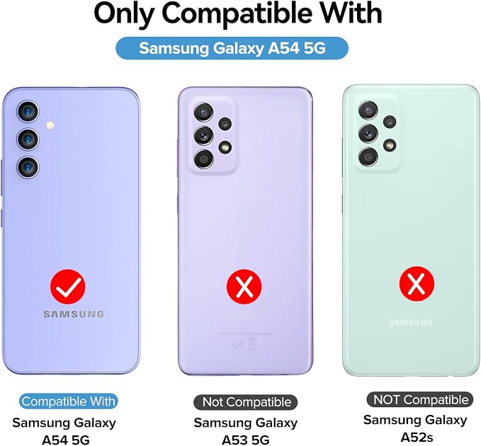 ivoler Screen Protector for Samsung Galaxy A54 5G Tempered Glass 6-Pack | with [Easy Installation Frame], Anti-Scratch Case Friendly Clear HD Film for Samsung Galaxy A54 6.4 inch - Image 2