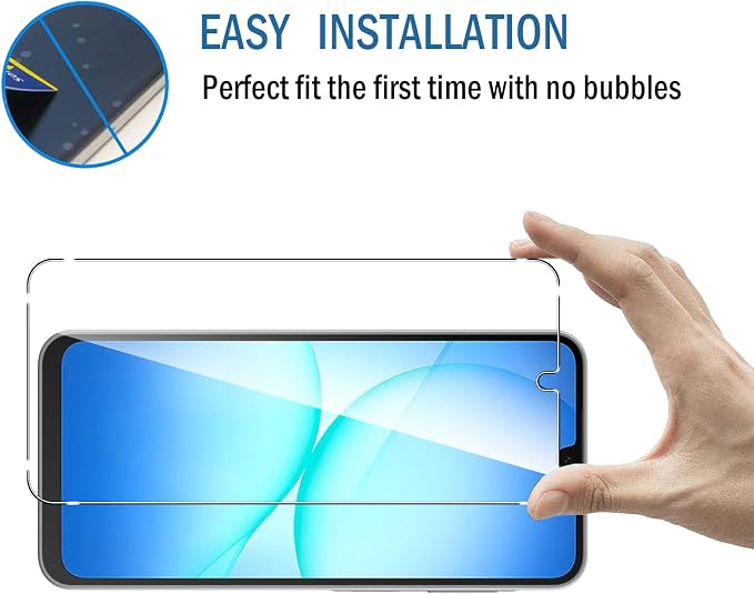 2 Pack Compatible with Samsung Galaxy A17 5G Screen Protector,with Alignment Frame,9H Tempered Glass Film,HD Clear Scratch Resistant,Bubble-Free for Galaxy A17 5G Screen Protector. - Image 9