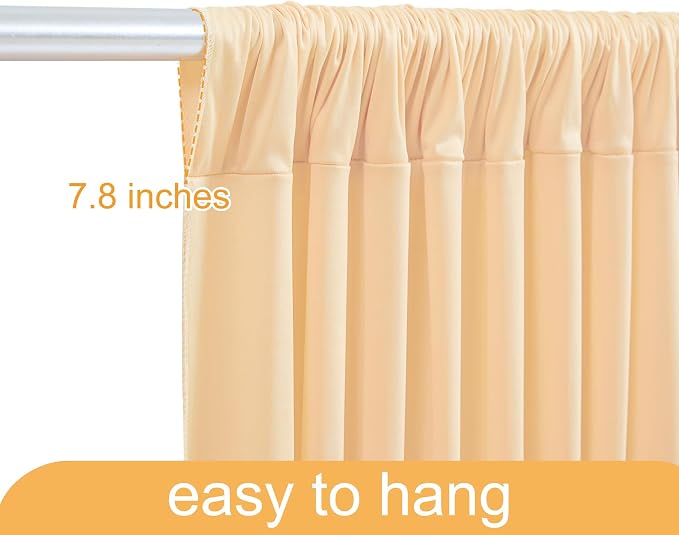 20x10 Dark Champagne Backdrop Curtain for Parties Wedding Baby Shower Wrinkle Free Photo Curtains Backdrop Drapes Fabric Decoration for Bridal Shower 5ft x 10ft,4 Panels - Image 7