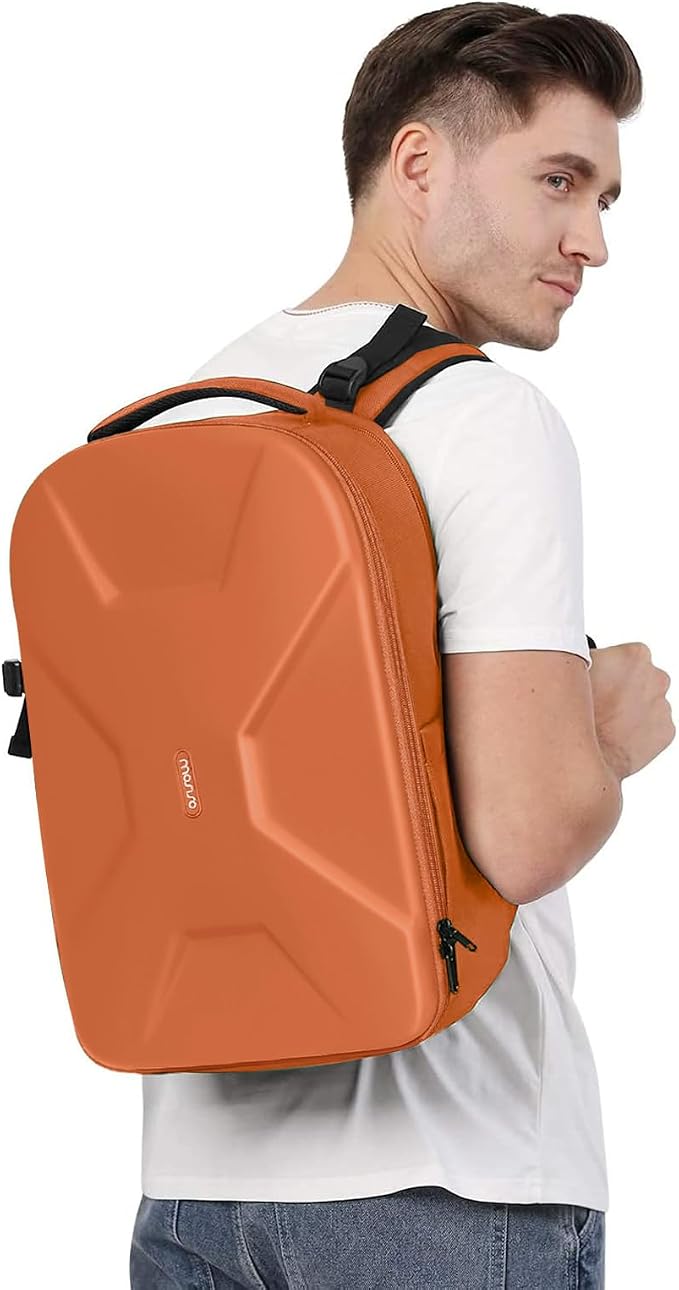 MOSISO Camera Backpack, DSLR/SLR/Mirrorless Photography Camera Bag | 15-16 inch Waterproof Hardshell Case with Tripod Holder&Laptop Compartment Compatible with Canon/Nikon/Sony, Orange - Image 6
