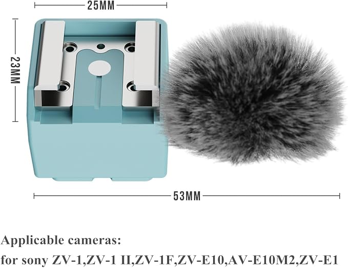 Hot Shoe Adapter Windbreak for Sony ZV-1,ZV-1 II,ZV-1F,ZV-E10,ZV-E1M2/ZV-E1 | Directly triggers flash; works with LED lights and mics,reduces wind noise,weighs only 12g,non-slip build,easy plug-and-play - Image 9