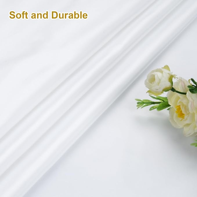 3.2x5ft White Screen Backdrop Small, Non-Reflective Fabric Backdrops | Wrinkle Resistance Seamless Background Curtain, White Photography Background for Streaming, Studio Portrait Shoots - Image 4
