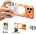 yAyusi Phone Selfie Grip with Light+Flash, Magnetic Phone Camera Grip with Detachable Shutter Remote, Adjustable LED Magnetic Selfie Light for Selfies/Photography/TikTok/Creators/Video by yAyusiPortableSelfieStand