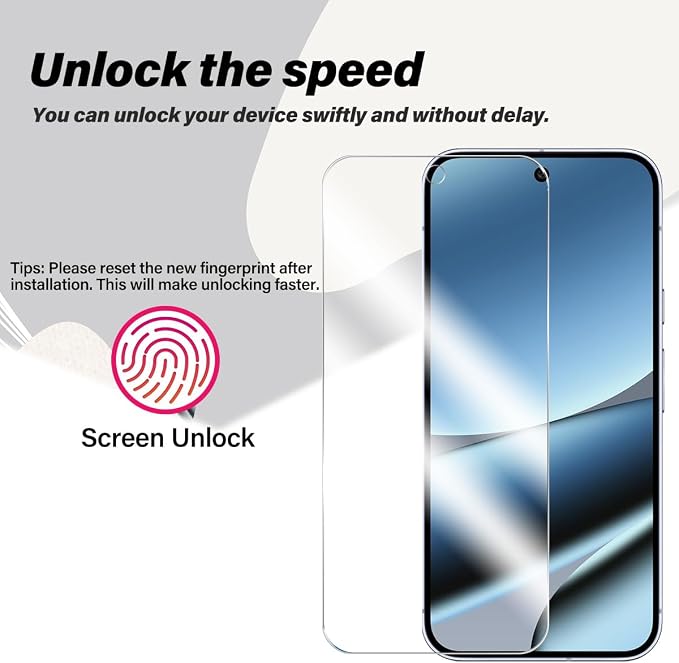 BIGFACE for Pixel 10 Pro XL Tempered Glass Screen Protector + Camera Lens Protector [2 + 2 Pack][Fingerprint Unlock] [Anti-Scratch] [Case Friendly] Clear HD Protective Film for Google Pixel 10 Pro XL - Image 3