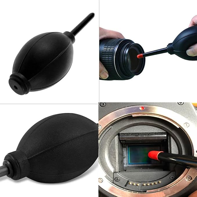 Camera Lens Cleaning Kit, Professional DSLR Lens Cleaning Tool with Waterproof Storage Bag, Air Dust Blower, Lens Cleaning Pen Brush, Cleaning Cloth, Empty Bottle, for DSLR Camera Cleaning Tool - Image 2