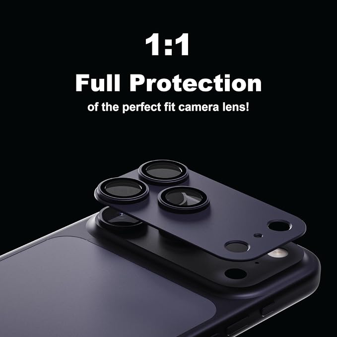 for iPhone 17 Pro Max Camera Lens Protector, 2 Pack |Aerospace-Grade Aluminium | Full Protective Cover | Anti-Glare Sapphire Glass | Colour-Matched Finish Cosmic Orange - Image 5