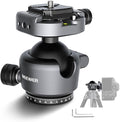 NEEWER GM41 Low Profile Tripod Ball Head, 40mm Metal Panoramic Camera Mount Adapter with 1/4" Arca Type QR Plate Compatible with PD, 360° Swivel & 90° Tilt, Max Load 11lb by Neewer