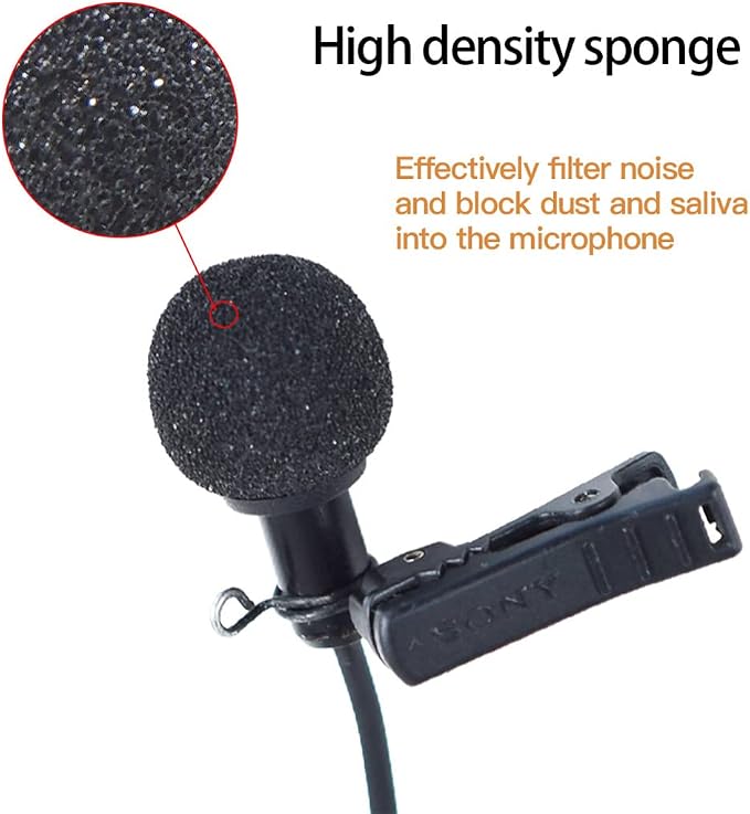 Foam Mic Covers Foam Lavelier Windscreen, Lapel Microphone Foam Cover for Sony Lavalier Microphone Windscreen Replacement Foam Windscreen, Pack of 3 - Image 4