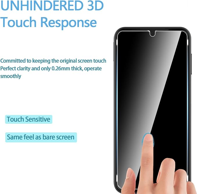 Anoowkoa 2 Pack for Gabb Phone 4 Pro Screen Protector + 2 Pack Camera Lens Tempered Glass Protector.9H Hardness.Support Fingerprint Unlock Bubble-Free.Easy Installation - Image 3