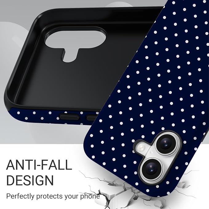 TPU Phone Case for iPhone 16, MagSafe Wireless Charging Compatible, Shockproof Slim Fit Protective Cover with Anti-Yellowing & Raised Camera Protection (Polka dot 7, iPhone 16) - Image 4