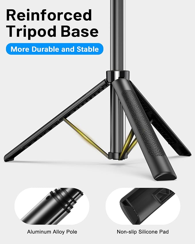 Vlogging Kit for iPhone/Android, 71" Selfie Stick Tripod for iPhone with Fill Light, Wireless Mic & Remote, Adjustable Aluminum Phone Tripod for TikTok/YouTube Content Creator Essentials Starter Kit‌ - Image 6