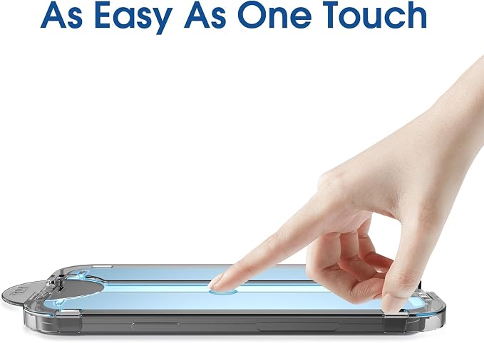 amFilm OneTouch for iPhone 15 Screen Protector 6.1'' Tempered Glass | Auto-Alignment, 30s Install, Bubble Free, Scratch & Drop Protection, HD Clear, Camera Lens Protector[2+2 Pack] (15-6.1'') - Image 6