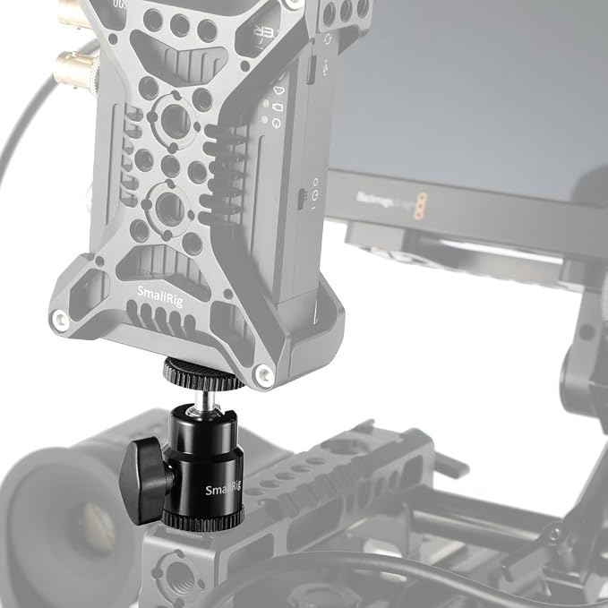 SmallRig 1/4" Camera Hot Shoe Mount, Ballhead Tripod with Additional 1/4" Screw, 2pcs Pack - 2059 | 1/4" Screw to Hot Shoe Adapter, Ballhead for 360° Adjustment, Includes Extra 1/4" Screw, 2pcs, Maximum Load 3kg - Image 8