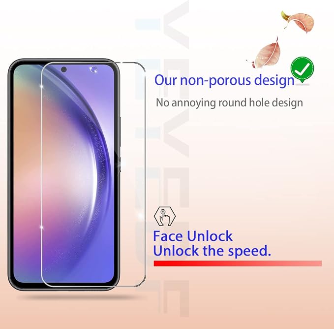 Galaxy A54 5G Screen Protector, [2 Pack] HD-Clear Tempered Glass Screen Protector [3D Touch][Bubble-Free][Anti-Scratch][Case-Friendly] Screen Protector Glass For Samsung Galaxy A54 - Image 4