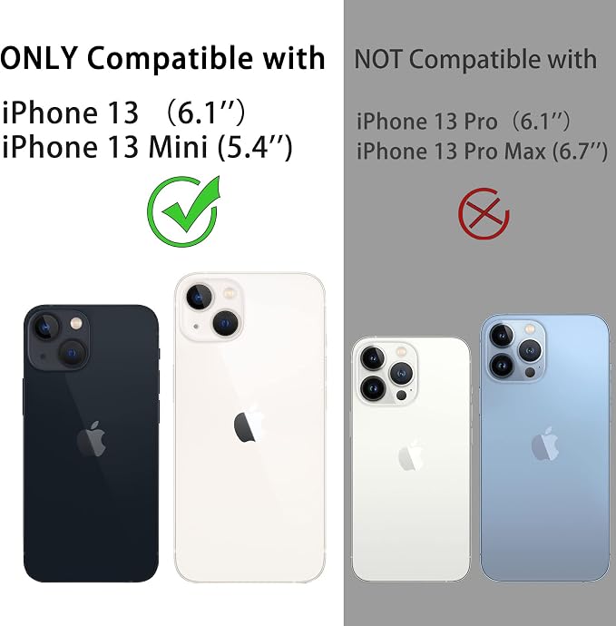 Dengduoduo 3 Pack Tempered Glass Camera Lens Protector for iPhone 13 6.1" & iPhone 13 Mini 5.4", Ultra HD, 9H Hardness, Anti-Scratch, Case Friendly, Easy to Install [No Affect on Night Shots] - Image 2