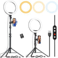Kaiess 10.2" Selfie Ring Light with 65" Adjustable Tripod Stand & Phone Holder for Live Stream/Makeup, Upgraded Dimmable LED Ringlight for Tiktok/YouTube/Zoom Meeting/Photography by Kaiess