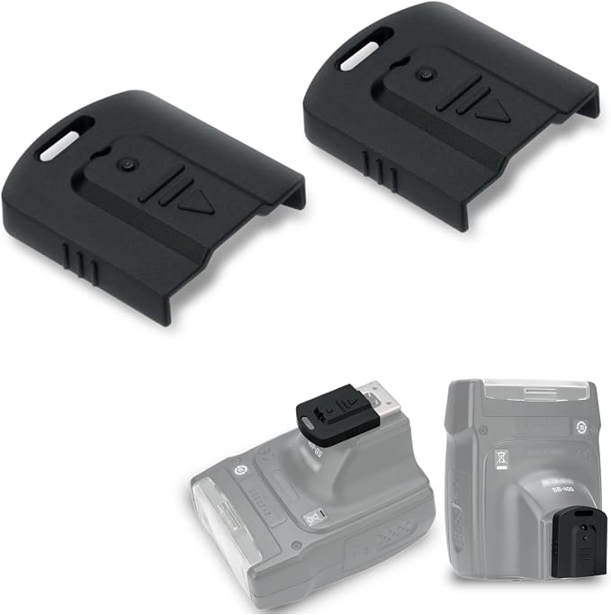JJC 2PCS Flash Hot Shoe Cover Cap for X Flash Speedlight SB-600 SB-500 SB-400 SB-300, ABS Flash Shoe Mount Protector with Self-Locking Function by JJC