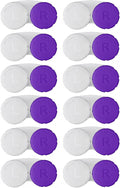 12 Pack Contact Lens Case, Portable Contact Case for Travel Outdoor Home Office Dormitory and Daily Use,Colorful(White,Purple) by YKuzLx