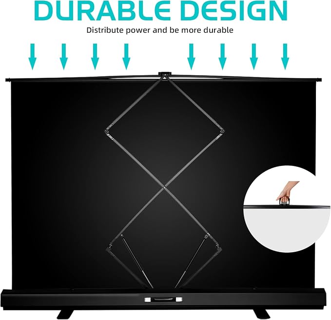 【Wider Style】 RAUBAY 78.7 x 82.7in Large Collapsible White Backdrop Screen | Portable Retractable Panel Photo Background with Stand for Video Conference, Photographic Studio, Streaming - Image 7