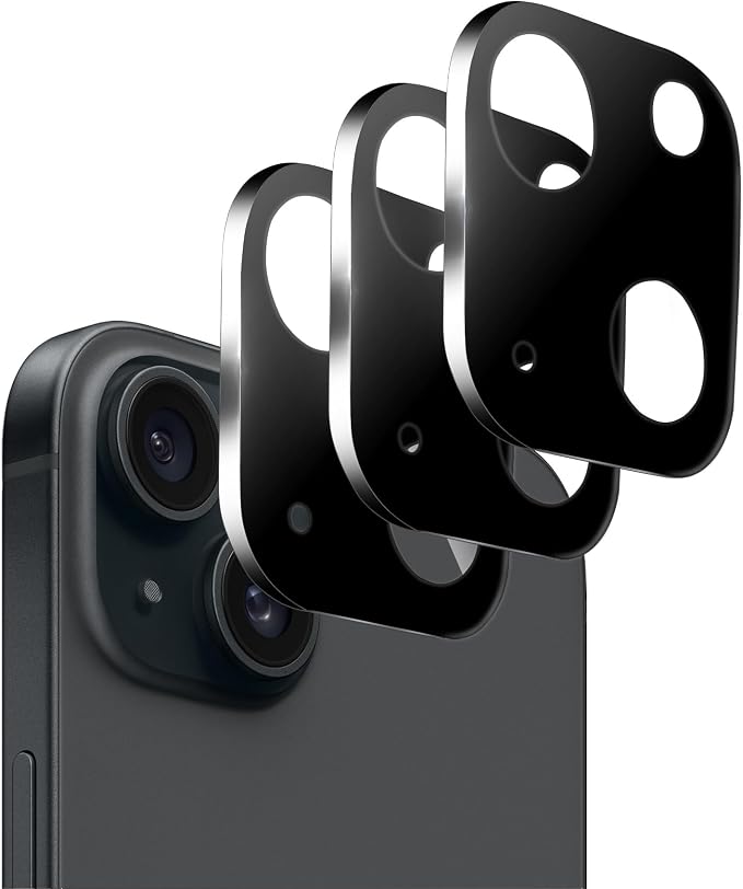 Dengduoduo 3 Pack Camera Lens Protector for iPhone 14 6.1" & iPhone 14 Plus 6.7", Tempered Glass, Ultra HD, 9H Hardness, Anti-Scratch, Case Friendly, Easy to Install [No Affect on Night Shots] by Dengduoduo