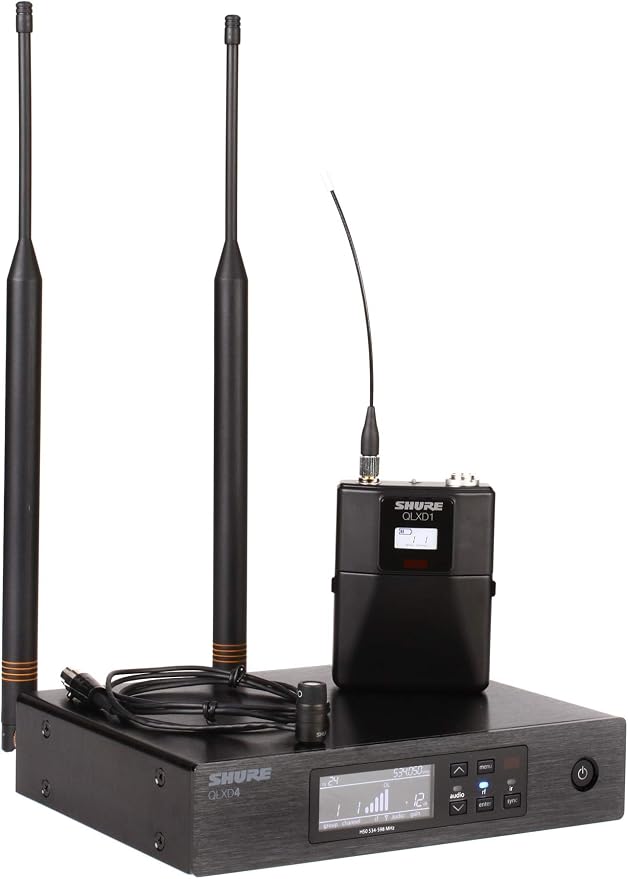 Shure QLXD14/83 Wireless Microphone System with Bodypack and WL183 Omnidirectional Lavalier Mic by Shure