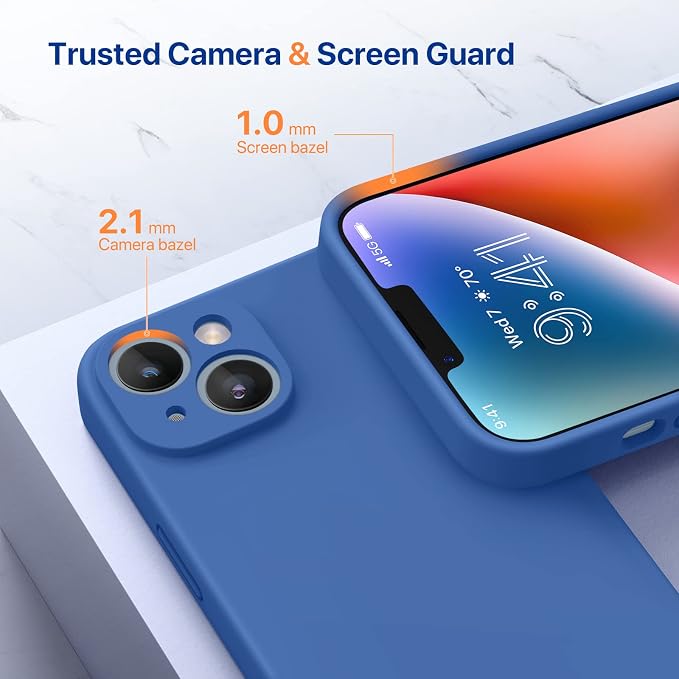 Miracase Silicone for iPhone 14 Case, Sky Blue | Soft Anti-Scratch Microfiber Lining, Premium Silicone Cover Shockproof Drop Protection Phone Case for 14 - Image 4