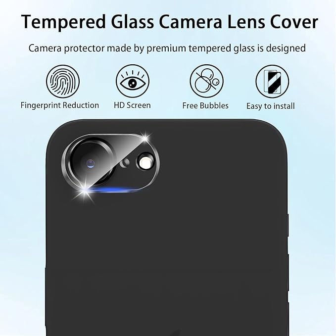 (3 Pack) Camera Lens Protector for iPhone 17e / iPhone 16e, Anti Scratch, Bubble Free,Tempered Glass Screen Protecto - Image 6