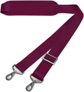 MOSISO 56 inch Shoulder Strap, Adjustable Soft Universal Non-Slip Strap | Thick Replacement Strap, Fit Padded with Metal Swivel Hooks for Laptop Shoulder Bag/Laptop Messenger Bag, Wine Red by MOSISO