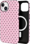 TPU Phone Case for iPhone 14, MagSafe Wireless Charging Compatible, Shockproof Slim Fit Protective Cover with Anti-Yellowing & Raised Camera Protection (Polka dot 4, iPhone 14) by Unknown