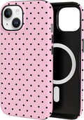 TPU Phone Case for iPhone 13, MagSafe Wireless Charging Compatible, Shockproof Slim Fit Protective Cover with Anti-Yellowing & Raised Camera Protection (Polka dot 4, iPhone 13) by Unknown