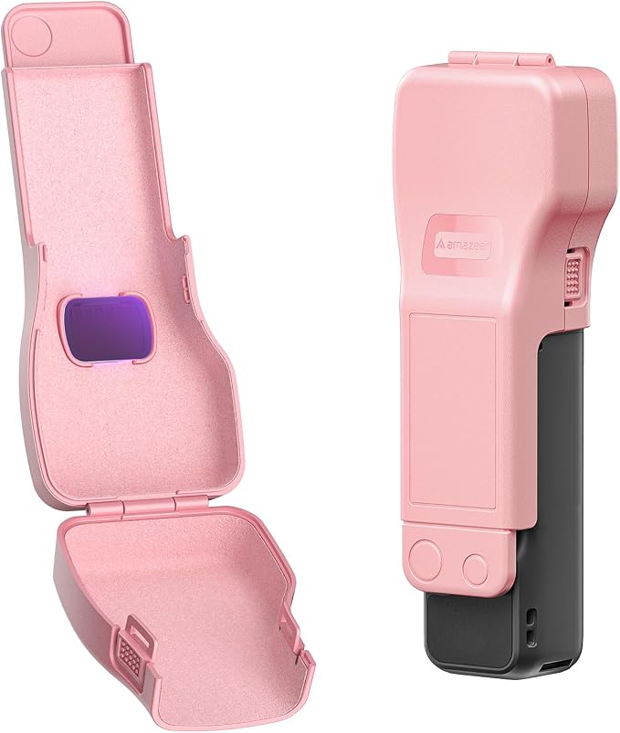 AMAZEAR Gimbal Screen Protective Cover for DJI OSMO Pocket 4/3/Xtra Muse, Pocket4 Accessories Portable Lens Cap Hard Case with Soft Lining for Carry/Protection/Storage, Quick Open/Close, Light-Pink by YourProPhotoGear