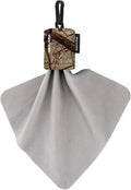 SPUDZ Classic Microfiber Lens Cleaner – Clip-On Pouch, Washable – for Binoculars, Scopes, Glasses, Screens | Classic | Camo, 10 x 10 Inch by SPUDZ