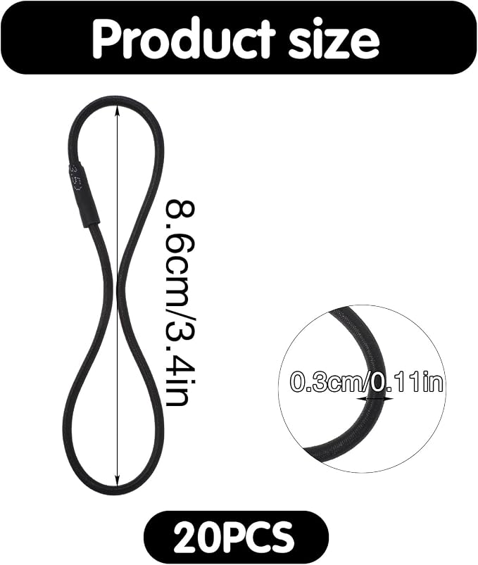 8 Pieces Shock Mount Mic Holder,Black Microphone Shock Mount Rubber Rings, Universal Elastic Bands Replacement for Microphone Holder Clamp (3mm Thickness, 4.6 & 3.4 Inch Diameters) - Image 2
