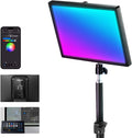 NEEWER GL25C LED RGB Streaming Key Light, APP/PC Control 25W 2500Lux/0.5m 2900K-7000K CRI95+/TLCI97+ Full RGB Dimmable Edge Emitting Silent Webcam Video Light with Desk Stand by Neewer