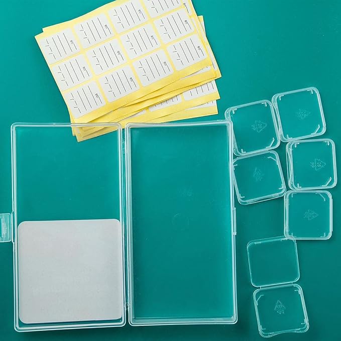(120 Count) SD Card Label Stickers/Flash Drive Labels with 6 Free SD Card Cases & a Storage Box - Stick-On, Removable - Image 7