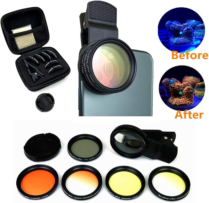 Coral View Lens Professional Photography 10 in 1 Kit 2inch Large Reef Lenses - Image 2